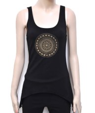 画像1: KAYO - Anime Clothing ノースリーブ「Aztec Sun Tank / ブラック」 (1)