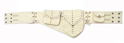 画像1: KAYO - Anime Clothing  ウエストバッグ「Double Pocket Belt / ベージュ」