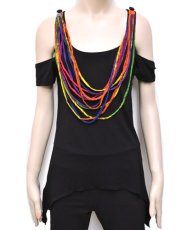 画像3: KAYO - Anime Clothing ノースリーブ「Rainbow String Tank  - Limited edition / ブラック」 (3)