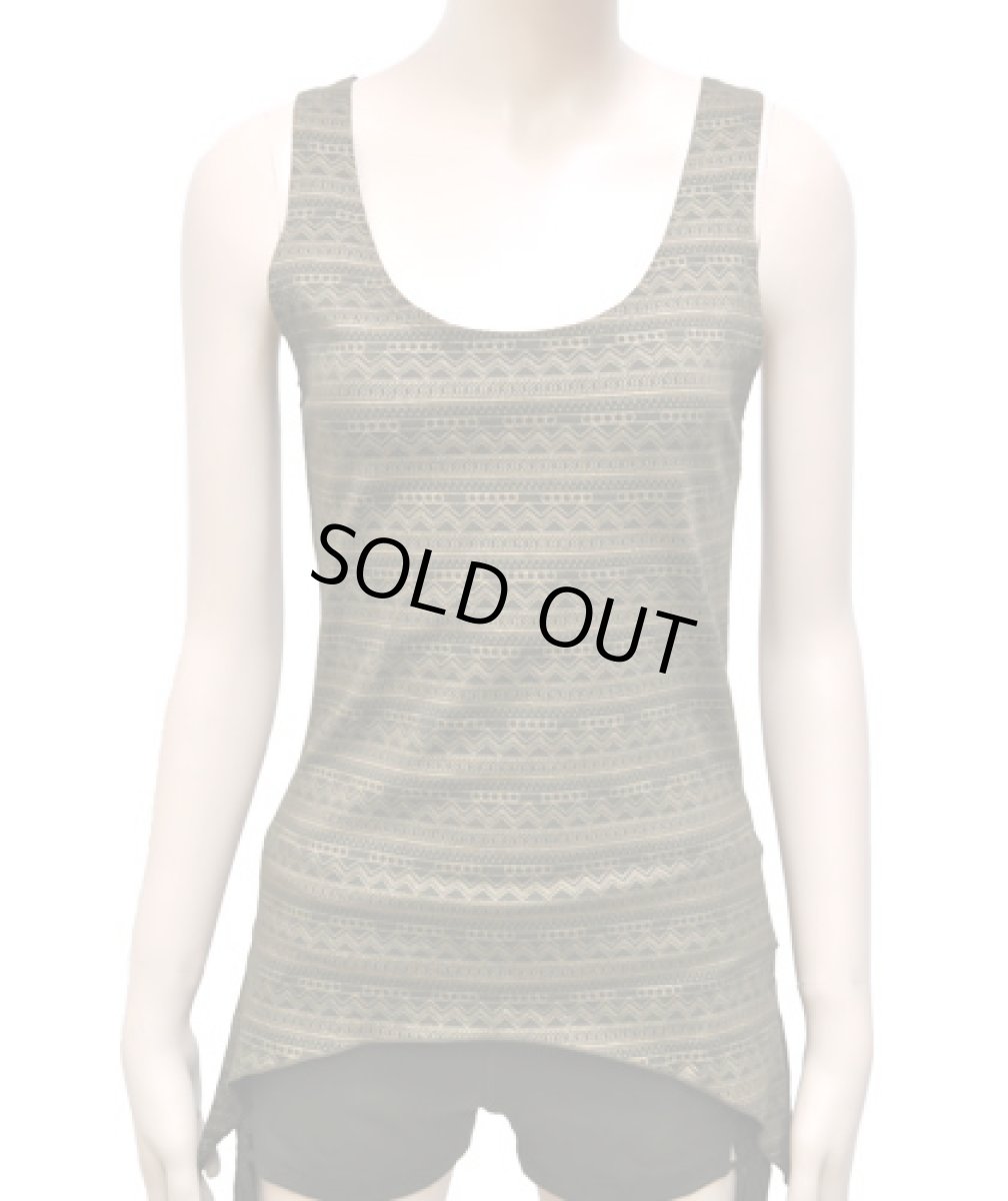 画像2: KAYO - Anime Clothing ノースリーブ「Eclipse Print Tank / オリーブ」 (2)