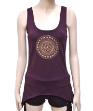 画像1: KAYO - Anime Clothing ノースリーブ「Aztec Sun Tank / プラム」 (1)