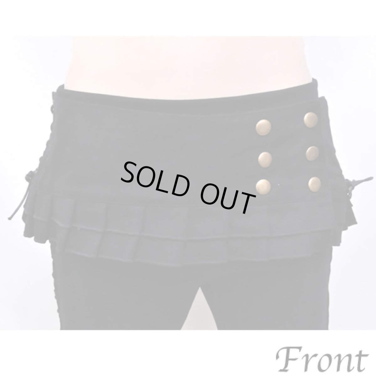 画像1: KAYO - Anime Clothing  スカートベルト「Pleated Skirt Belt / ブラック」 (1)