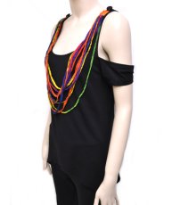 画像5: KAYO - Anime Clothing ノースリーブ「Rainbow String Tank  - Limited edition / ブラック」 (5)