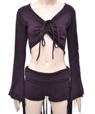 画像1: KAYO - Anime Clothing カットソー「Shimmy Long Sleeve / プラム」 (1)