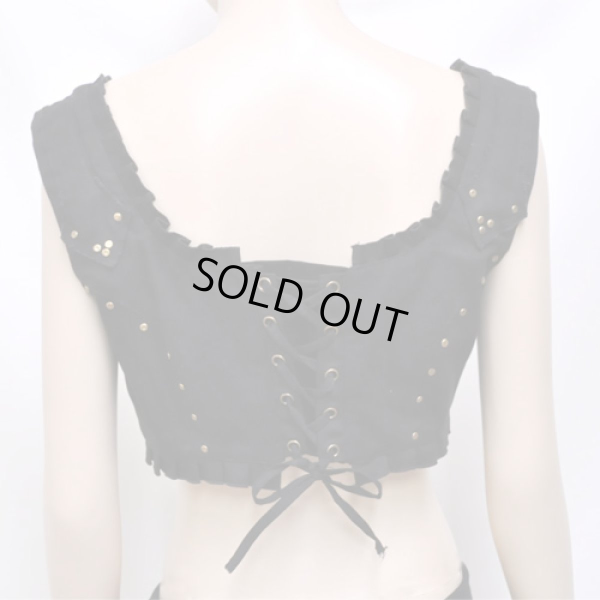 画像5: KAYO - Anime Clothing ベスト「Pleated Vest / ブラック」 (5)