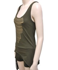画像3: KAYO - Anime Clothing ノースリーブ「Eclipse Tank / オリーブ」 (3)