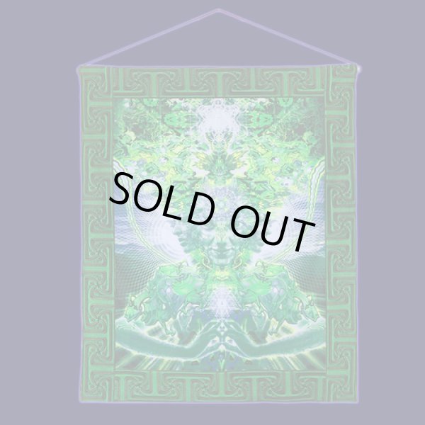 Space Tribe タペストリー Alien Namaste 棒付き