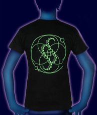 画像2: SPACE TRIBEメンズ・Tシャツ「UV Lime DNA Orbit」 (2)