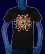 画像1: SPACE TRIBEメンズ・Tシャツ「Fire Sapien」 (1)