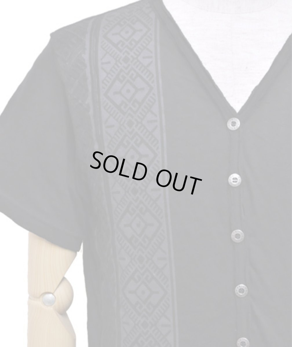 画像2: PSYLO メンズ・半袖カットソー「Pat Tee / ブラック」 (2)