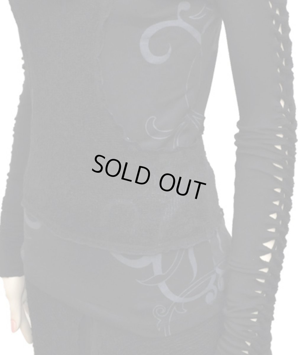 画像5: PSYLO レディース・カットソー「Long Neck Top / ブラック×ブラック」 (5)