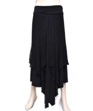 画像2: PSYLO スカート「Le Skirt Rmx / ブラック×ブラック」 (2)