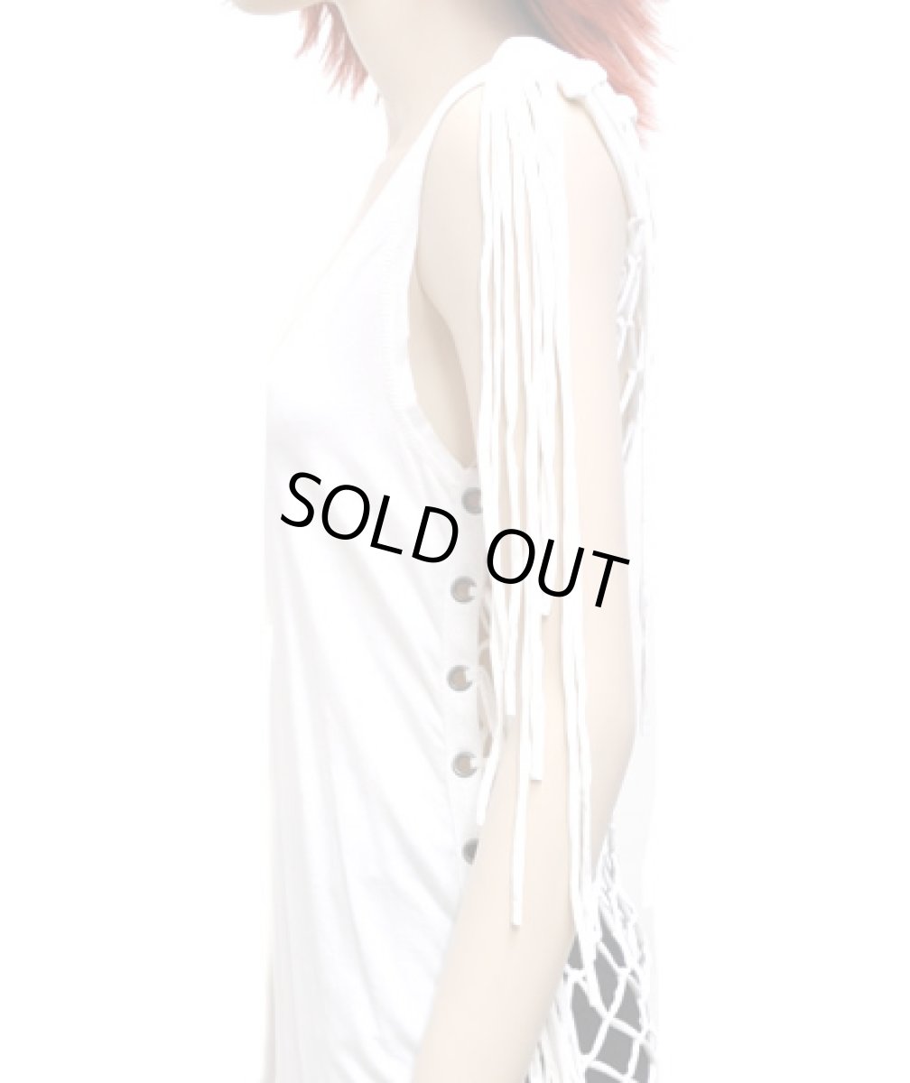 画像4: PSYLO レディース・ノースリーブ「Pisces Top / オフホワイト」 (4)