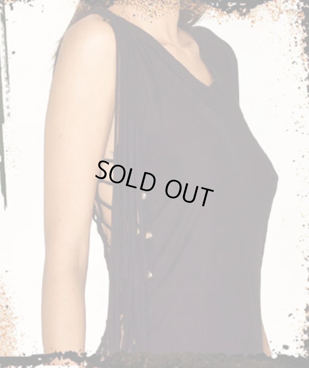 画像2: PSYLO レディース・ノースリーブ「Pisces Top / ブラック」 (2)