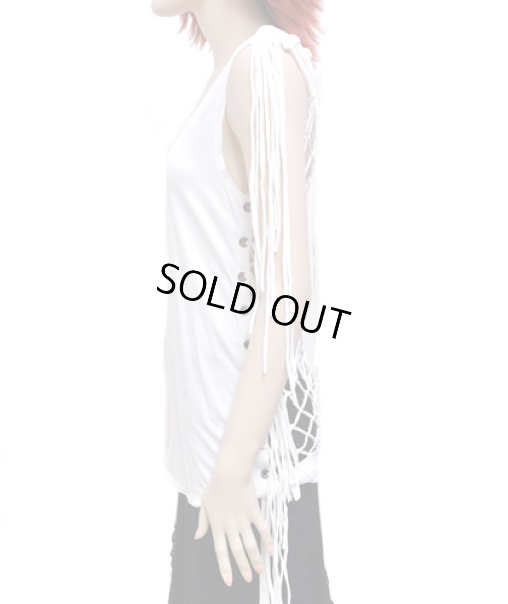 画像2: PSYLO レディース・ノースリーブ「Pisces Top / オフホワイト」 (2)