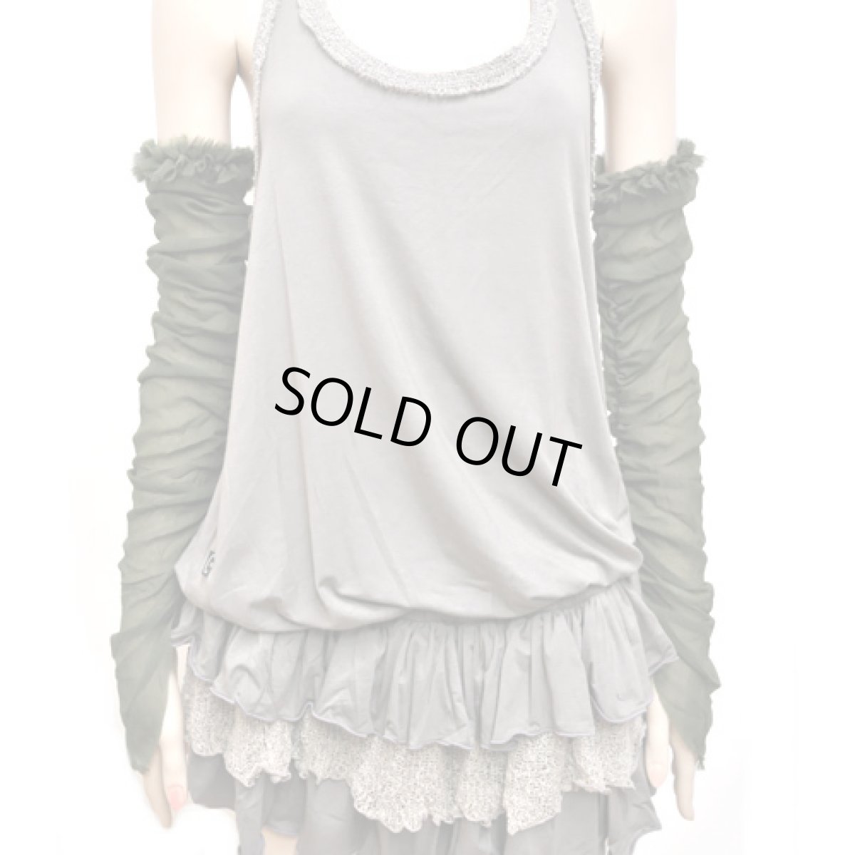 画像2: PSYLO レディース・アームグローブ「Chiffon Gloves / アーミー」 (2)