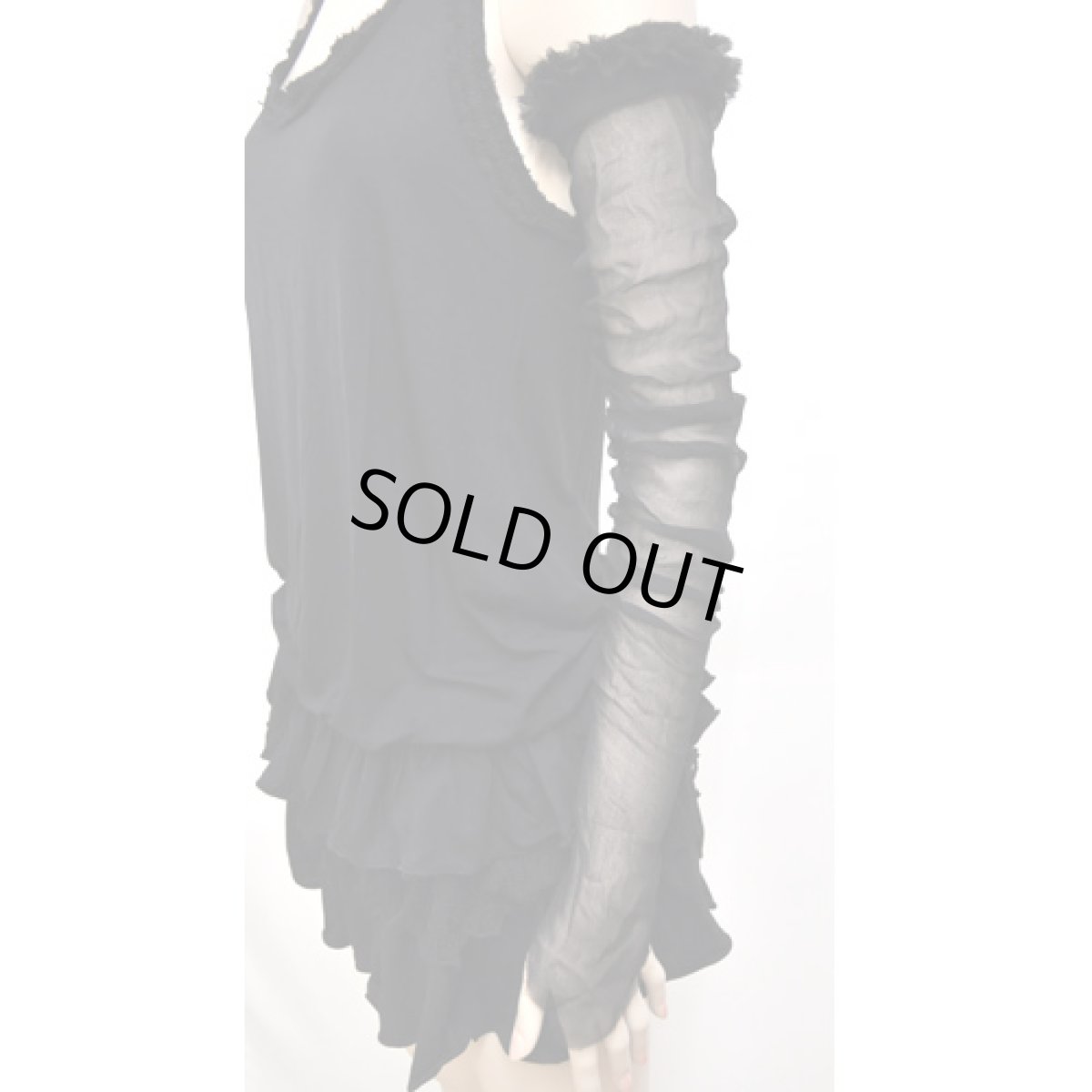 画像3: PSYLO レディース・アームグローブ「Chiffon Gloves / ブラック」 (3)