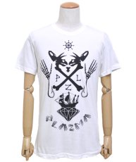 画像1: PLAZMA メンズTシャツ「Sea Bones / ホワイト」 (1)