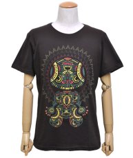 画像1: PLAZMA メンズTシャツ「Dios de los Plazmos / ダークブラウン」 (1)