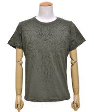 画像1: PLAZMA メンズTシャツ「Wings / オリーブ」 (1)