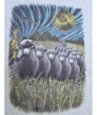 画像2: PLAZMA メンズTシャツ「Sheep Ship / メランジ」 (2)