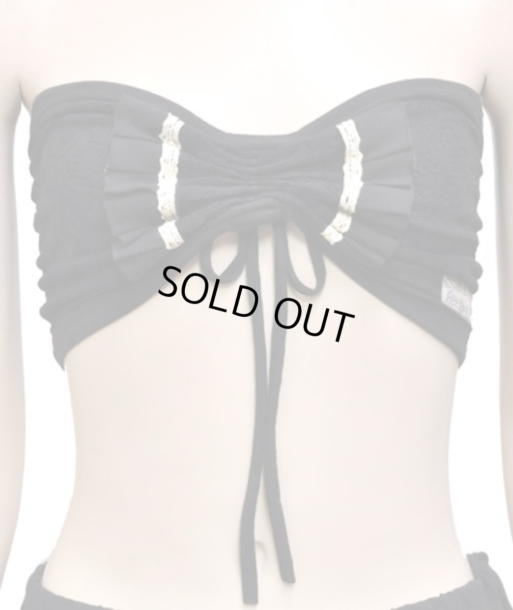 画像2: FREE SPIRIT レディース・チューブトップ「MINIMAL / ブラック×オフホワイト」 (2)