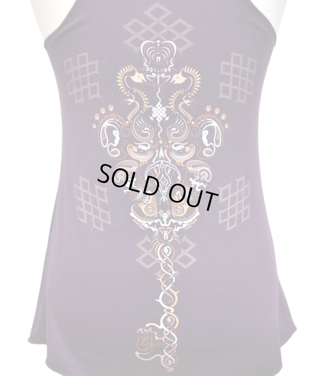 画像5: S.O.L レディース・タンクトップ「Om On Key / パープル」 (5)