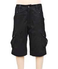 画像2: PSYLO メンズ・ハーフパンツ「Reborn Long Shorts / ブラック」 (2)