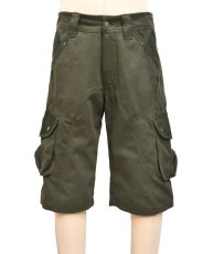 画像1: PSYLO メンズ・ハーフパンツ「Reborn Long Shorts / アーミー」 (1)