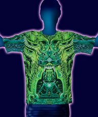 画像1: SPACE TRIBEメンズ・Tシャツ「Lime Centauri」 (1)