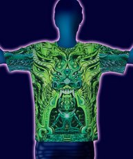 画像1: SPACE TRIBEメンズ・Tシャツ「Lime Centauri」 (1)