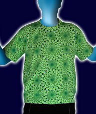 画像1: SPACE TRIBEオールプリント・メンズTシャツ「Lime Dynamo」 (1)