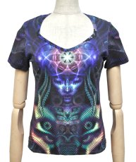 画像1: SPACE TRIBEレディース・Tシャツ「Foxy Lady」 (1)