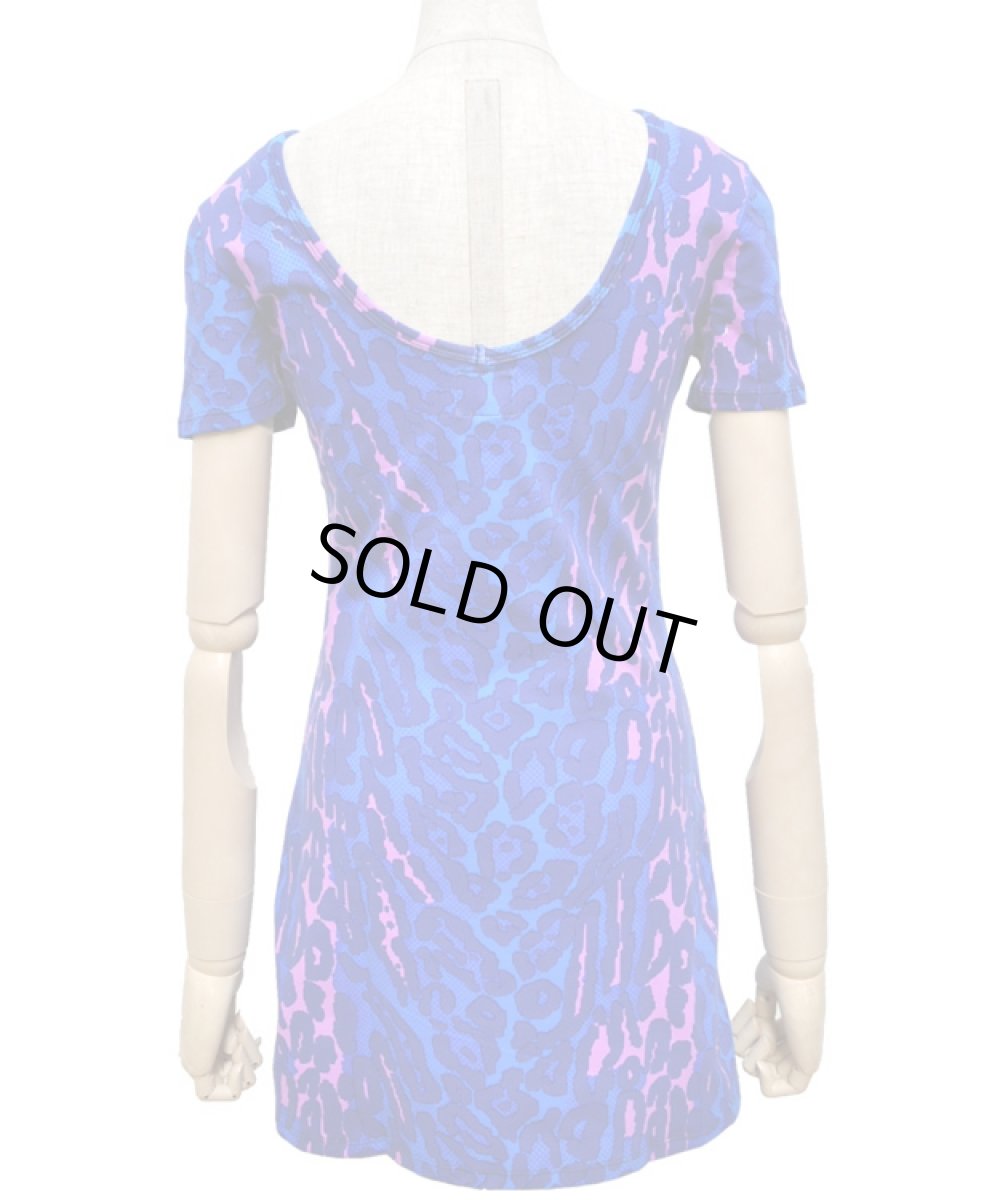 画像5: SPACE TRIBEレディース・半袖ワンピース「Blue Leopard」 (5)
