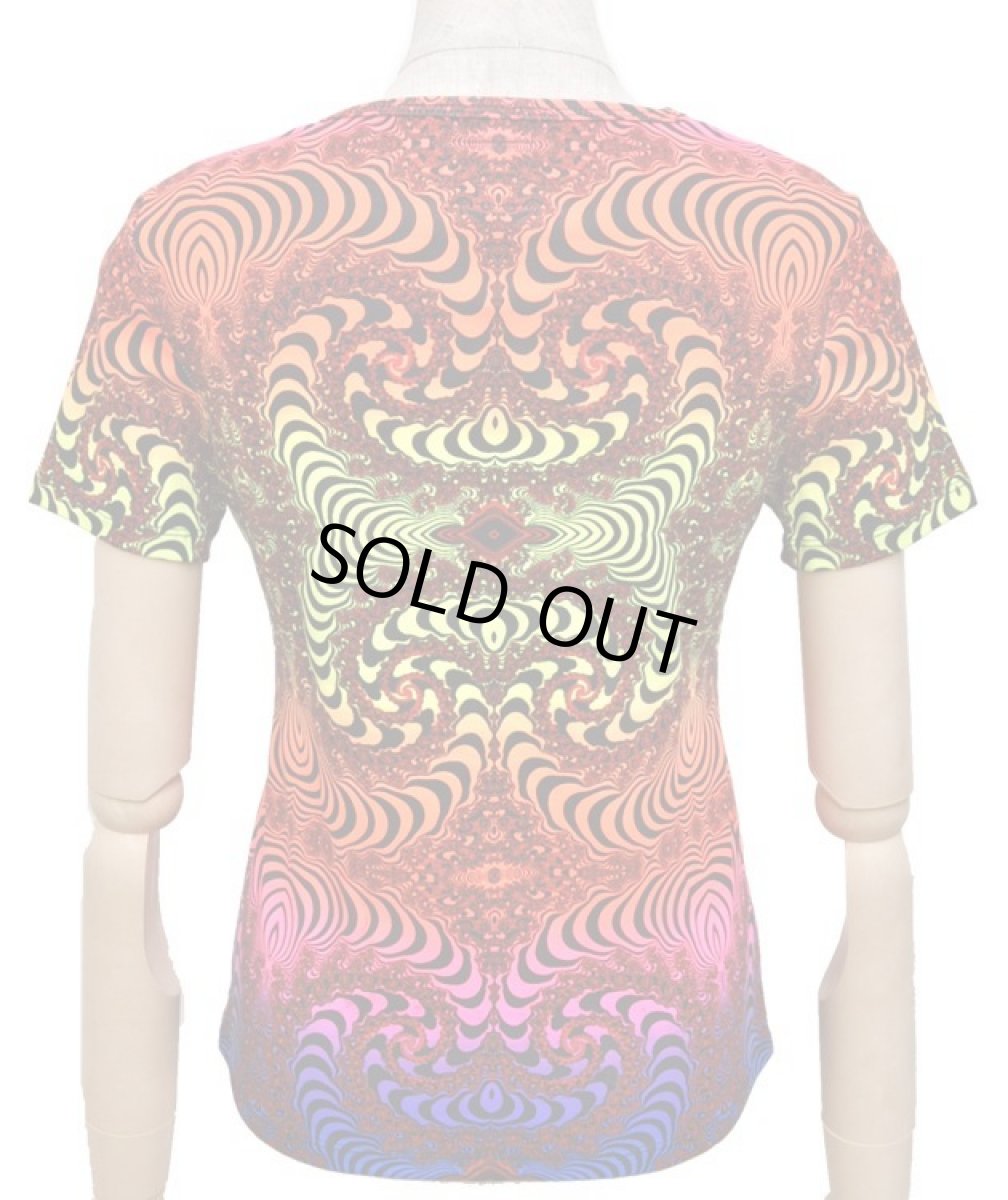 画像3: SPACE TRIBEレディース・Tシャツ「Rainbow Fractal」 (3)