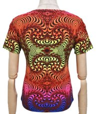 画像3: SPACE TRIBEレディース・Tシャツ「Rainbow Fractal」 (3)