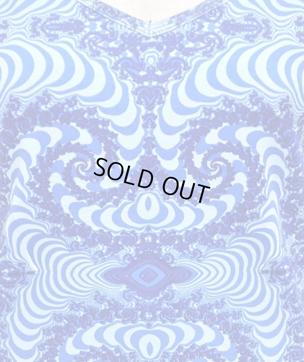 画像2: SPACE TRIBEレディース・Tシャツ「Blue Fractal」 (2)