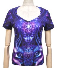 画像1: SPACE TRIBEレディース・Tシャツ「Violet Foxy Lady」 (1)