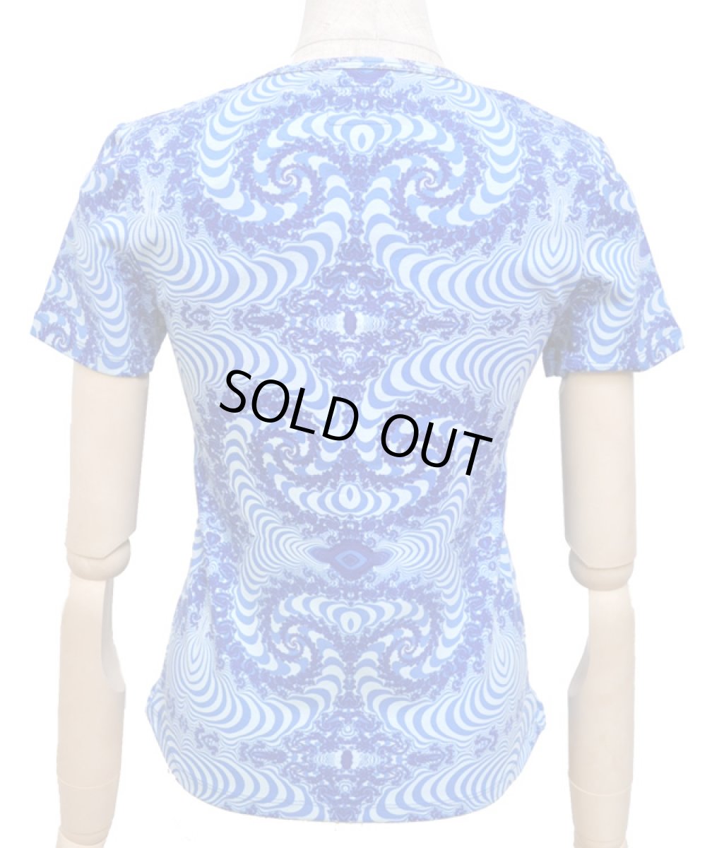 画像3: SPACE TRIBEレディース・Tシャツ「Blue Fractal」 (3)