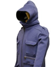 画像3: PLAZMAメンズ・パーカー「War Jacket/インディゴ」 (3)