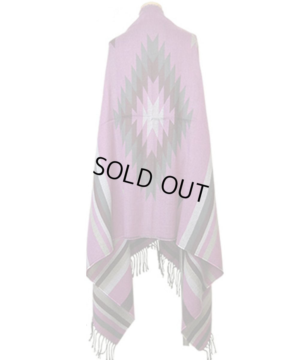 画像3: オルテガ柄・ボリュームマフラーストール／ピンク (3)