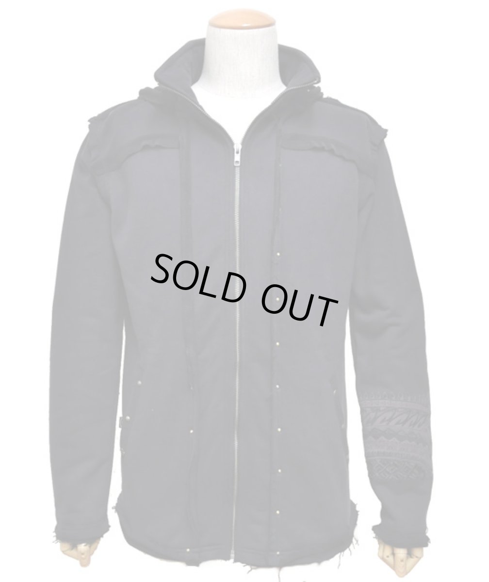 画像2: PSYLO メンズ・パーカー「Maya Hooded Jacket / ブラック」 (2)