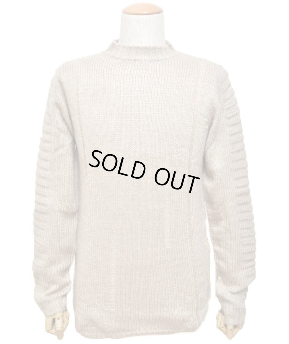 画像2: PSYLO メンズ・プルオーバー「Armadillo Knitted Cardigan / ベージュ」 (2)