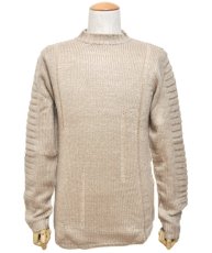 画像2: PSYLO メンズ・プルオーバー「Armadillo Knitted Cardigan / ベージュ」 (2)