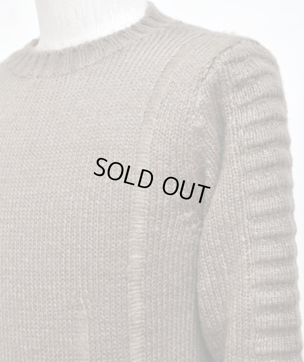 画像2: PSYLO メンズ・プルオーバー「Armadillo Knitted Cardigan / カーキ」 (2)