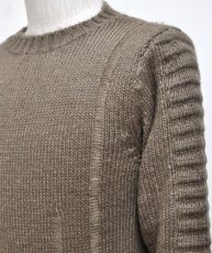 画像2: PSYLO メンズ・プルオーバー「Armadillo Knitted Cardigan / カーキ」 (2)