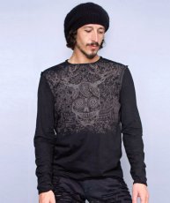 画像1: PSYLO メンズ・長袖カットソー「Demon Tee / ブラック」 (1)