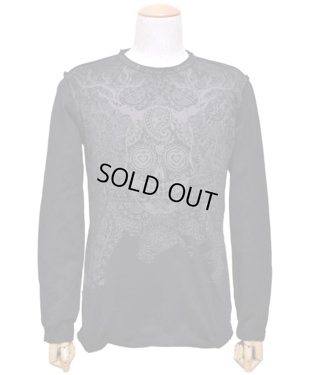 画像2: PSYLO メンズ・長袖カットソー「Demon Tee / ブラック」 (2)