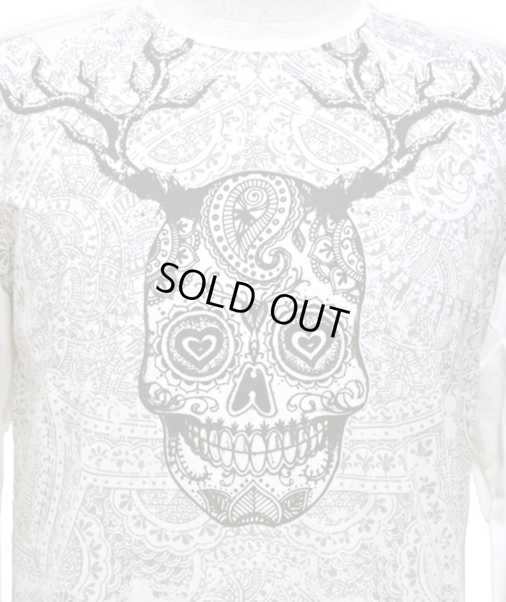 画像2: PSYLO メンズ・長袖カットソー「Demon Tee / アイボリー」 (2)