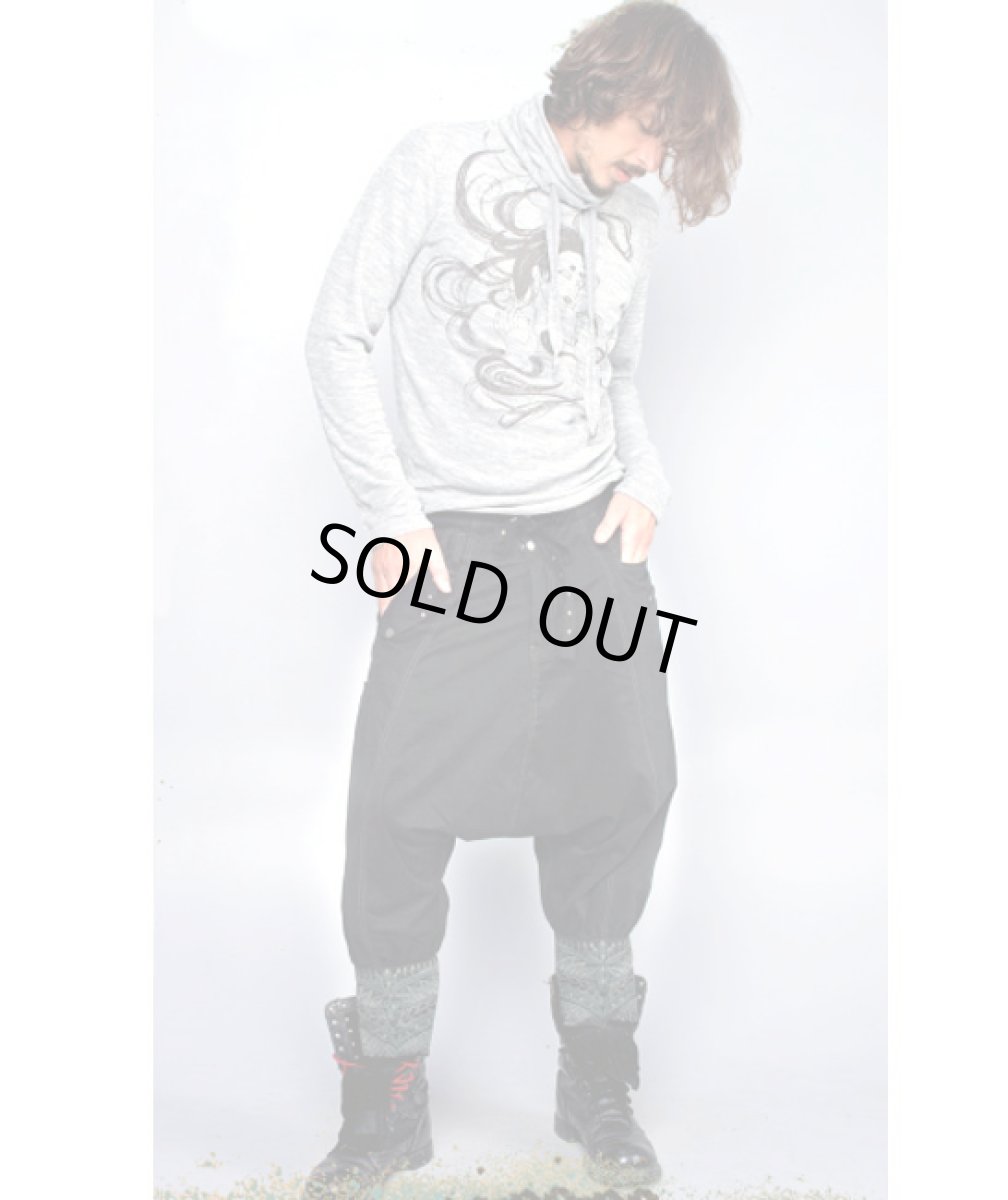 画像2: PSYLO メンズ・サルエルパンツ「Muhamad Pants / ブラック」 (2)